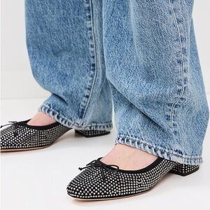 💎 Veronica Beard Cecile Rhinestone Block Heel Ballet Pumps NIB